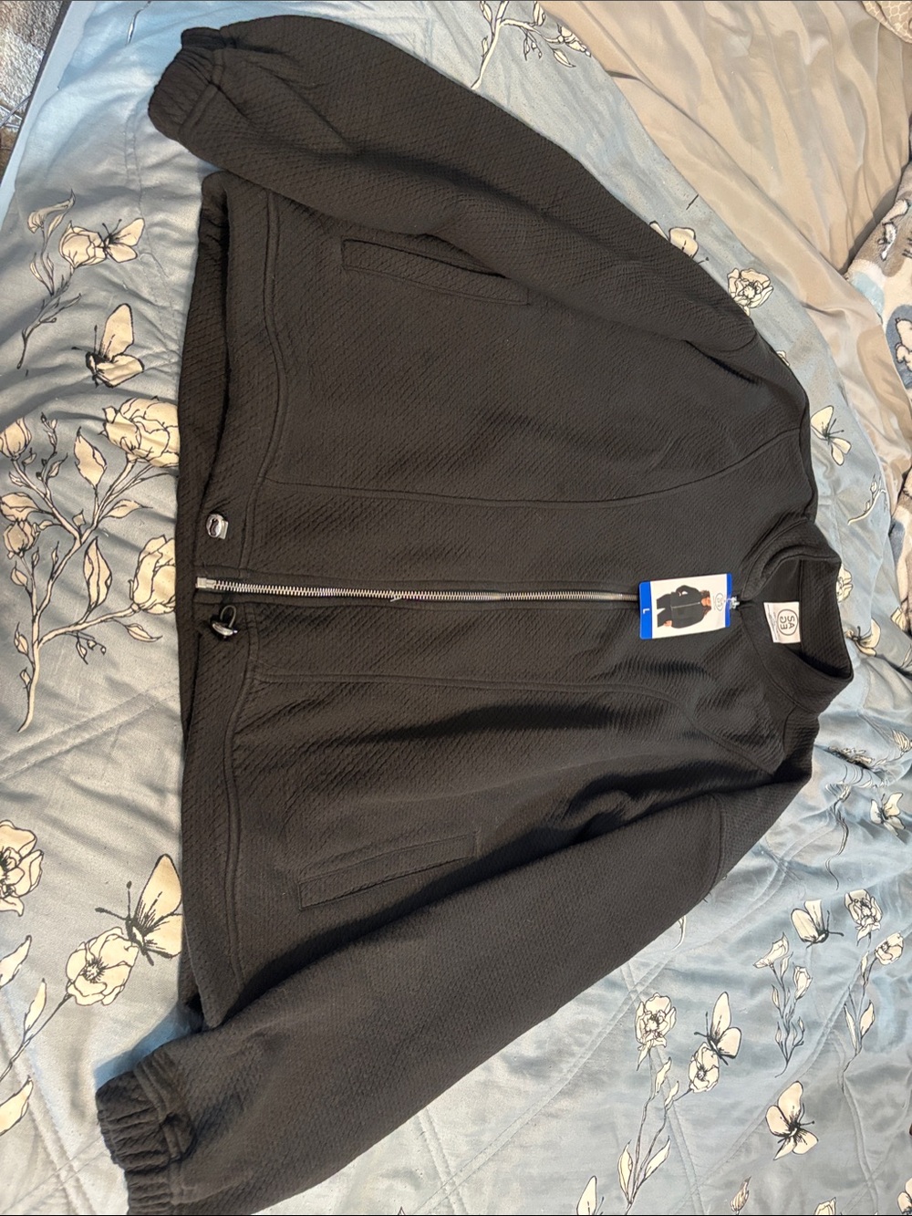 Sage Woman’s Black Quilted Full-Zip Jacket